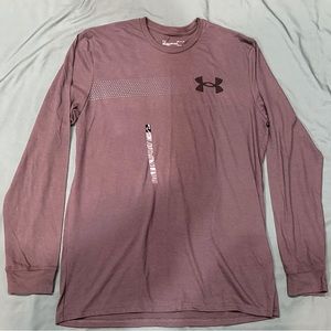 New Under Armor Men Long Sleeve T-shirt Athletic Loose Heat Gear, Sz Medium Gray